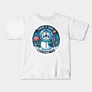 Alien Snowman Kids T-Shirt